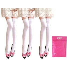 Drempating Over Knee Socks, Set of 3 Pairs, Beautiful Legs, Stockings, Tights, Knee High, Compression, Sexy, One Size Fits Most