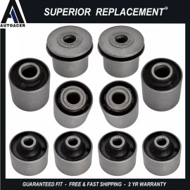 AUTOACER BUSHINGS KIT Front Upper + Lower Control Arm Bushing Kit 10p For Lexus LS460 LS600h 07-17 AWD