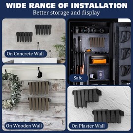 4Pack Magazine Holder for Glok 17 19 22 23 26 31 32 33 34 Mags,Pistol Mag Wall Display Storage Organization System,Gun Safe Wall Garage