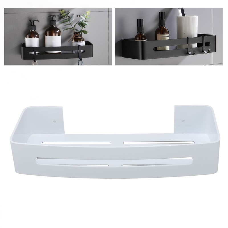 Wall Mount Bathroom Shelf Shower Bath Rack Single Layer Space