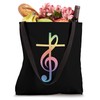 Christian Music Cross Tote Bag