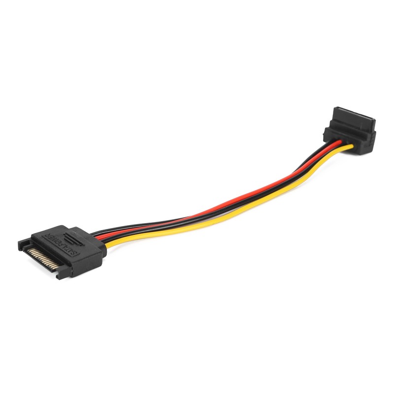 10 Pack SATA Cables 15 Pin 90 Degree Male to