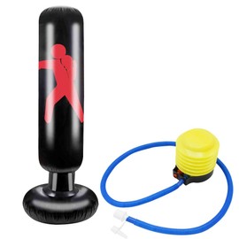 AINetJP Premium Sandbag Air Standing Bag Boxing Training with Air Pump for Home (160cm)