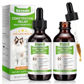 Constipation Reltf for Cats, Constipation for Cats, Promote Regular Intestinal Activity & Intestinal Health, Natural Laxative for Cats, 6 Active Probiotics for Healthy Digestion - 120 ml (2 Pieces)