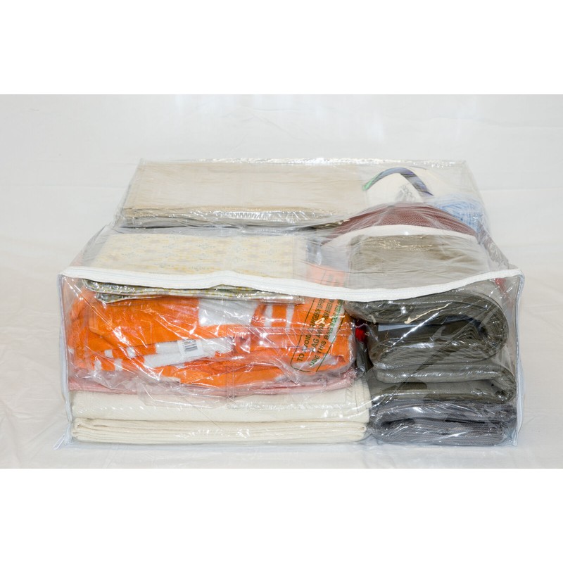 Vinylpac 5-Pack Clear Vinyl Zippered Storage Bags 20 x 23
