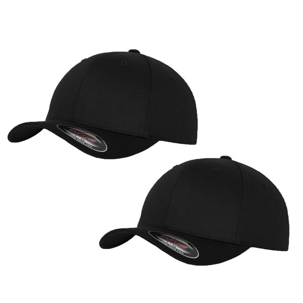 HLKauf Flexfit Unisex Woolly Combed Cap, Baseball Cap, Grey Underside,