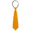 Allegra K Men's Pre-Tied Adjustable Zip Plain Tie Tie, orange
