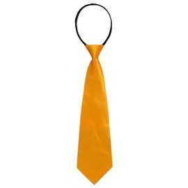 Allegra K Men's Pre-Tied Adjustable Zip Plain Tie Tie, orange