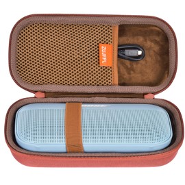 ZUJFPL Hard EVA Case Compatible with Bose SoundLink Flex 2nd Gen/Bose SoundLink Flex Bluetooth Speaker, Waterproof, Shockproof and Dustproof Carrying Travel Speaker Case - Carmine Red