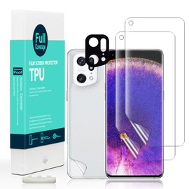 Ibywind 2 Pcs Screen Protector For Oppo Find X5 Pro 5G 6.7",Flexible TPU Film,With 1Pc Camera Lens Protector,1Pc Back Film,Bubble Free,Easy To Install