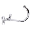 Wall Mount Kitchen Stainless Steel Smooth Surface 2 Handles Faucet
