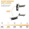 Dazone 20 PCS Cabinet Hinges 1/2" Overlay Soft Close Face