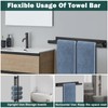 BathAce Self Adhesive Towel Bar, 16 Inch Square Towel Racks