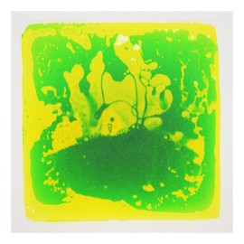 LONGKING 12 Inch X 12 Inch (30cm X 30cm) Liquid Encased Decorative Tiles, Green-Yellow