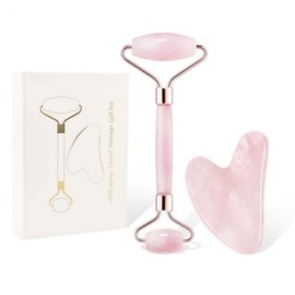 Facial Massager, Facial Massage Roller, Face Roller + Gua Sha Massager Box Set Face Roller