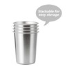 YOLCAR 4Pack 6oz Small Stainless Steel Cups, BPA Free Healthy