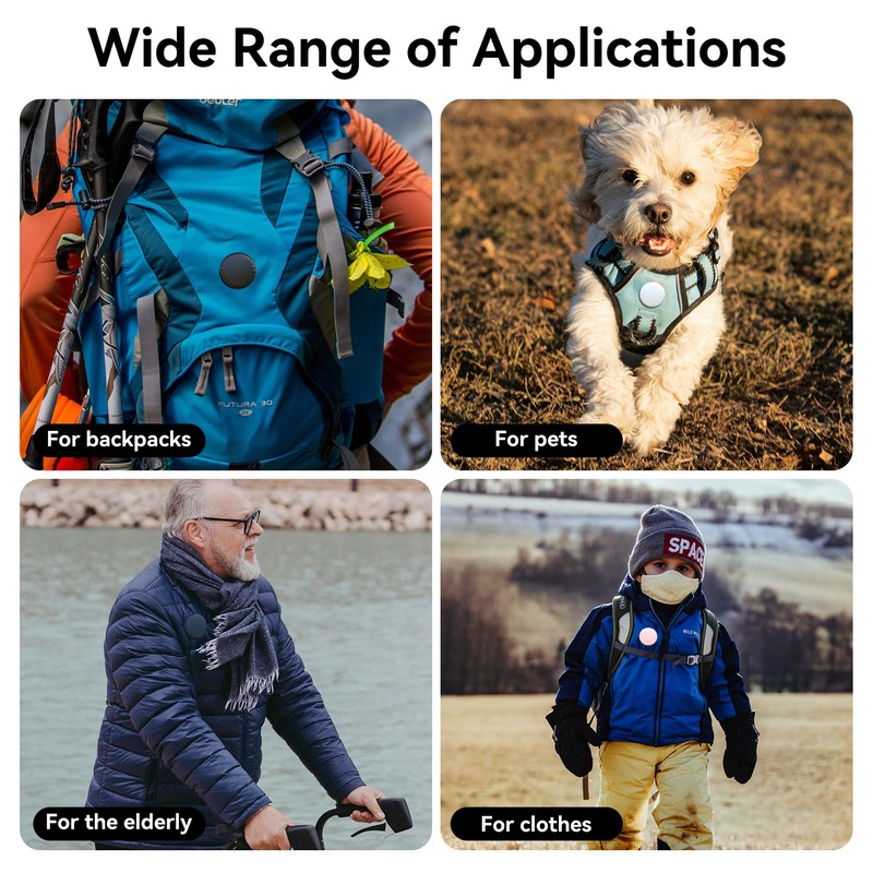 4 Pack Waterproof AirTag Holder for Kids, Air Tag Silicone