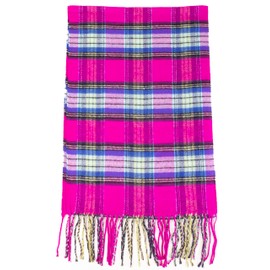 NevEND Men Women Winter Warm Cashmere Feel Winter Scarf Plain Soft Warp Fashion Long Shawl (Pink 2)