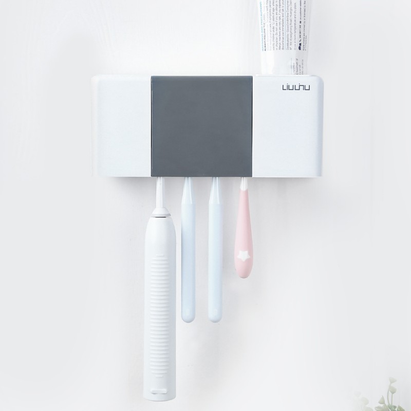Liushu Toothbrush Sterilizer Box 4000mAh Rechargeable UV Disinfection Toothpaste Dispenser