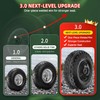 USCaster 4.10/3.50-4 Tire and Wheel Flat Free,10-Inch Solid Wheel Replacement