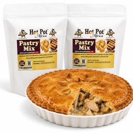 Shortcrust Pastry Mix 800g - Coconut Oil Pie Crust Blend, 'Just Add Water' | Dairy-Free Vegan Baking Mix for Pies, Tarts & Quiches, Pantry Staple, by Hot Pot Africa