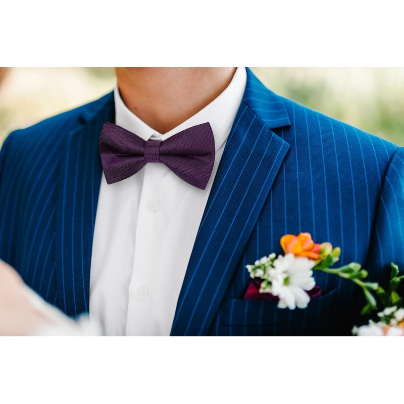 Enlision Bow Tie for Men Plain Bow Tie with Pocket