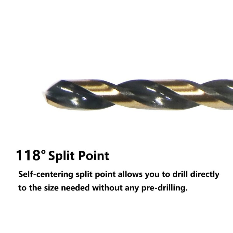 VALYRIANTOOL 60PCS Micro Drill Bits Set, HSS Black Gold Mini