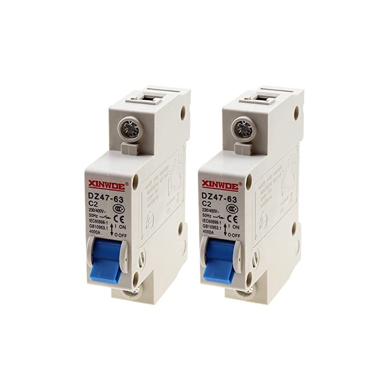 Bumbesti 2 PCS 1 Pole 230/400V Low-Voltage Miniature Circuit Breaker