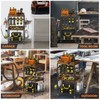 Power Tool Organizer Cart with Charging Station, Movable Garage Tools