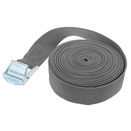 25mm*2m Ratchet Tie Down Straps, Heavy Duty Lashing Straps Adjustable Cam Buckle Tensioning Belts for Mounting on Bicycle Carriers Car Luggage Cargo Trailer - Grey