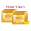 50 Pares De Parches Para Ojos Crystal Gold Que Eliminan