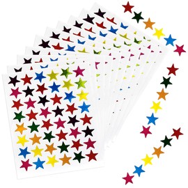1920 Pieces Foil Star Stickers for Reward, Behavior Chart, DIY, Student Planner and School Classroom Teacher Supplies, 0.6" Diameter-Colorful