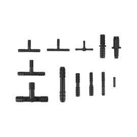 QWORK® 113 STK Schlauchverbinder Set - 12 Größen T Stück Gerade Stück und Reduzierstück - für Scheibenwaschanlage Schlauch, Gartenschläuche und Bewässerungssystem