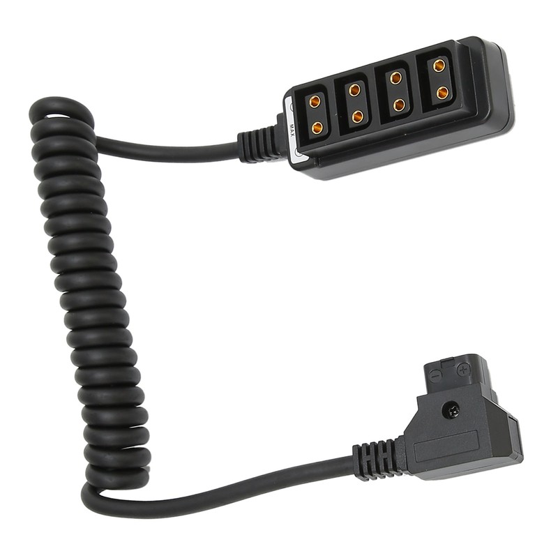 D Tap Male to 4 Port Dtap Female Splitter Power