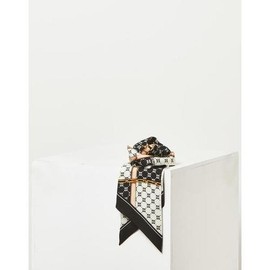 Daks (신세계강남점)DCSC2F025BK SILK100%블랙 롱 스키니 실크스카프 (Shinsegae Gangnam) DCSC2F025BK 100% Silk Black Long Skinny Silk Scarf