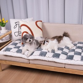 Flying Paws Dog Couch Cover Protector, Couch Cover for Dogs Washable Pet Bed Couch Cover, Pet Friendly Sofa Cover for Large Dogs (Blue-Grey, 27 * 70 inch)