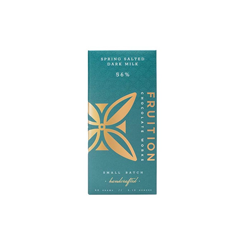Fruition Dark Milk with Flor de Sal Chocolate Bar, 2.12