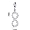 Philip Jones Infinity Charm Created with Zircondia® Crystals