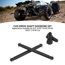 2Pcs Rear Cvd Drive Shaft, Axis Replacement Parts Compatible with Scy 16101 16102 16103 16201 1/16 Rc Car, Premium Pa and Steel Materials, Improved Drivetrain