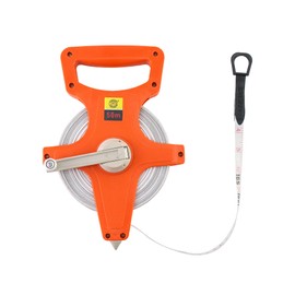 QWORK Open Reel Tape Measure, Fibreglass Surveyors Tape, 50M /165 FT