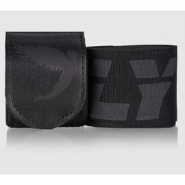 FLY Sports Premium Boxing and Martial Arts Equipment | Boxing Hand Wraps | Big Logo Handwraps (Black, 250cm)