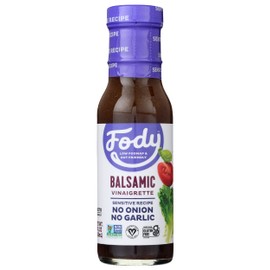 Fody Food Co Balsamic Vinaigrette Dressing, No Onion, No Garlic, 8 Fluid Ounces (Pack Of 6)
