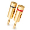 deleyCON 4 x Banana Plugs Gold-Plated and Screwable for Cable