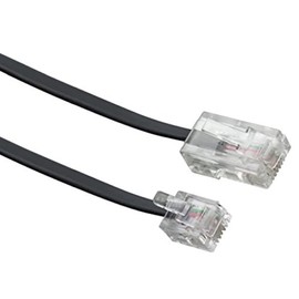 Schwaiger 3.0m RJ-11 - RJ-45 Telephone Cable 3 m Black - Telephone Cables (3 m, RJ-11, RJ-45, Black, Male/Male)