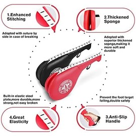 Retoteng Taekwondo Kick Pads 2PK, Double Stricke Boxing Pads, Striking Karate Martial Arts Training Target Pad, Karate Kicking Target for Kids Youth Adult