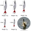 Fishing Lure Spoon Metal Lure Bait Jig Treble Hooks Spinners