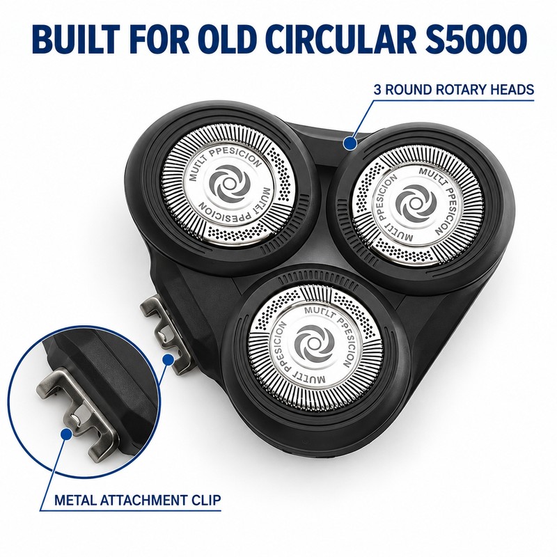 Replacement Shaver Head Assembly for Old Philips Norelco S5000 Series