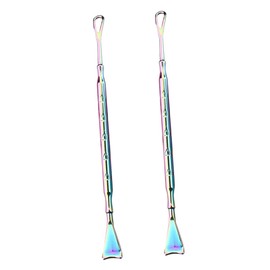 Healeved 2pcs Blackhead Cleaning Tool Pimple Tool Facial Tools for Skin Care Stainless Steel Blackhead Scraper Face Extractor Pore Cleaning Tool Beauty Tool Face Scraper Stainless Steel 410
