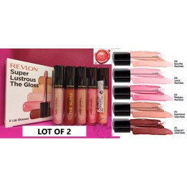 Revlon Super Lustrous "The Gloss", 5 colors per box  - LOT OF 2