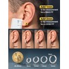 PROSTEEL Hoop Earrings for Men, 9mm Stainless Steel Small Silver